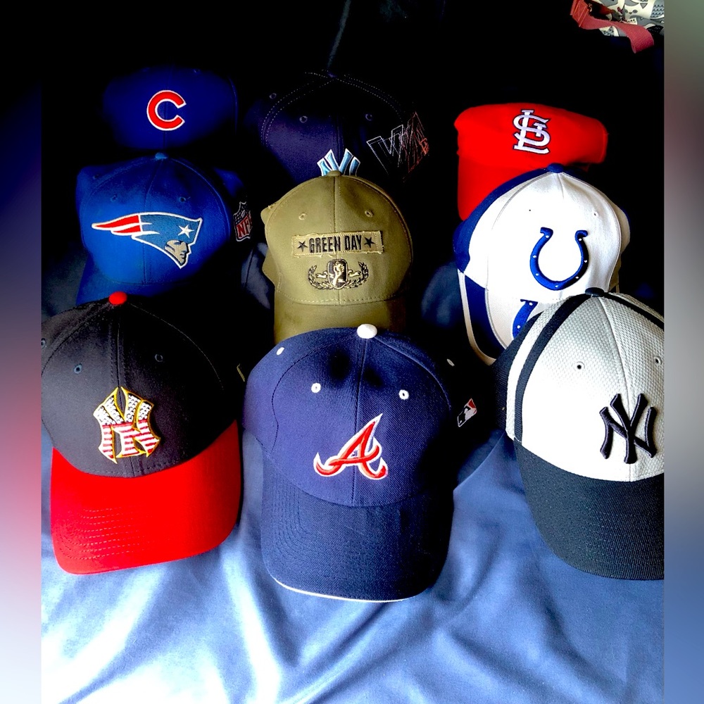 Lot of 9 Hats.